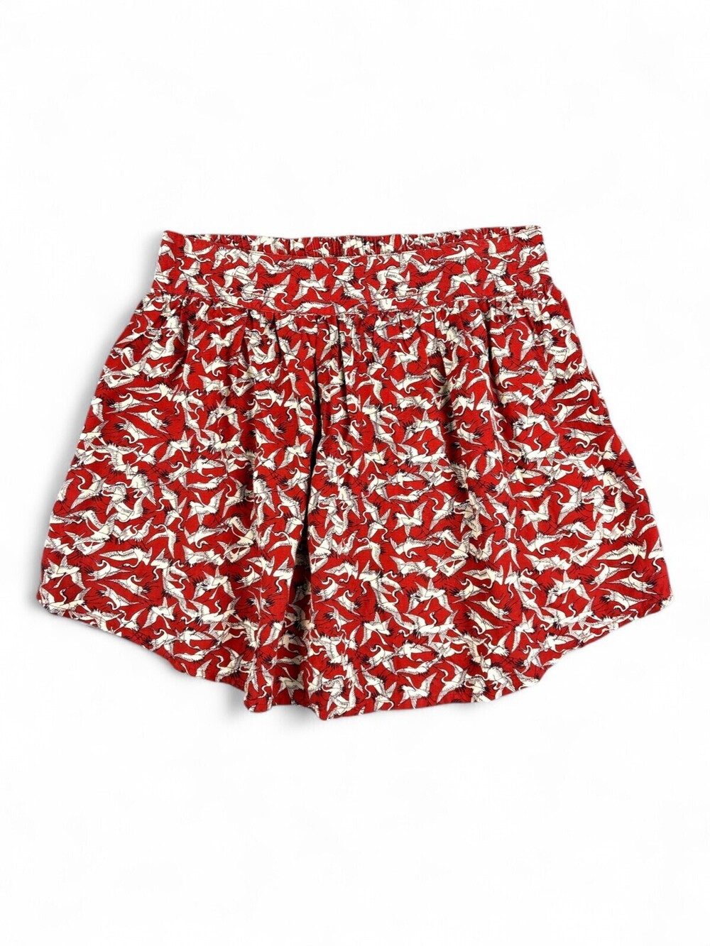 Kimchi Blue Red Bird Print Skater Skirt S